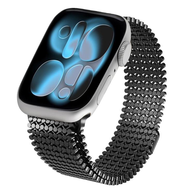 Bracelet de montre magnétique en acier inoxydable à arrangement moléculaire, pour Apple Watch 46mm / 49mm / 45mm / 44mm, pour Apple Watch 42mm / 41mm / 40mm / 38mm