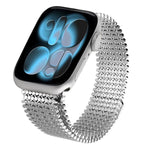 Bracelet de montre magnétique en acier inoxydable à arrangement moléculaire, pour Apple Watch 46mm / 49mm / 45mm / 44mm, pour Apple Watch 42mm / 41mm / 40mm / 38mm