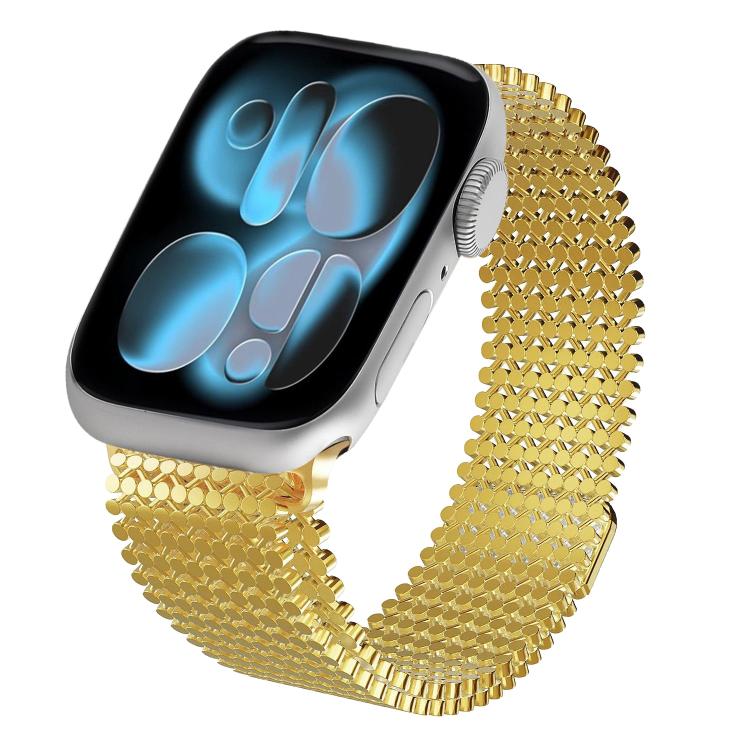 Bracelet de montre magnétique en acier inoxydable à arrangement moléculaire, pour Apple Watch 46mm / 49mm / 45mm / 44mm, pour Apple Watch 42mm / 41mm / 40mm / 38mm