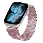 Bracelet de montre magnétique en acier inoxydable à arrangement moléculaire, pour Apple Watch 46mm / 49mm / 45mm / 44mm, pour Apple Watch 42mm / 41mm / 40mm / 38mm