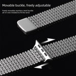 Bracelet de montre magnétique en acier inoxydable à arrangement moléculaire, pour Apple Watch 46mm / 49mm / 45mm / 44mm, pour Apple Watch 42mm / 41mm / 40mm / 38mm
