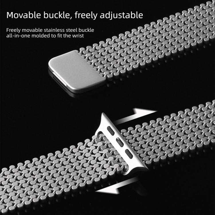 Bracelet de montre magnétique en acier inoxydable à arrangement moléculaire, pour Apple Watch 46mm / 49mm / 45mm / 44mm, pour Apple Watch 42mm / 41mm / 40mm / 38mm