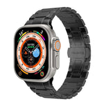Bracelet de montre en métal avec fermoir papillon de style mécanique, pour Apple Watch 46mm / 49mm / 45mm / 44mm, pour Apple Watch 42mm / 41mm / 40mm / 38mm