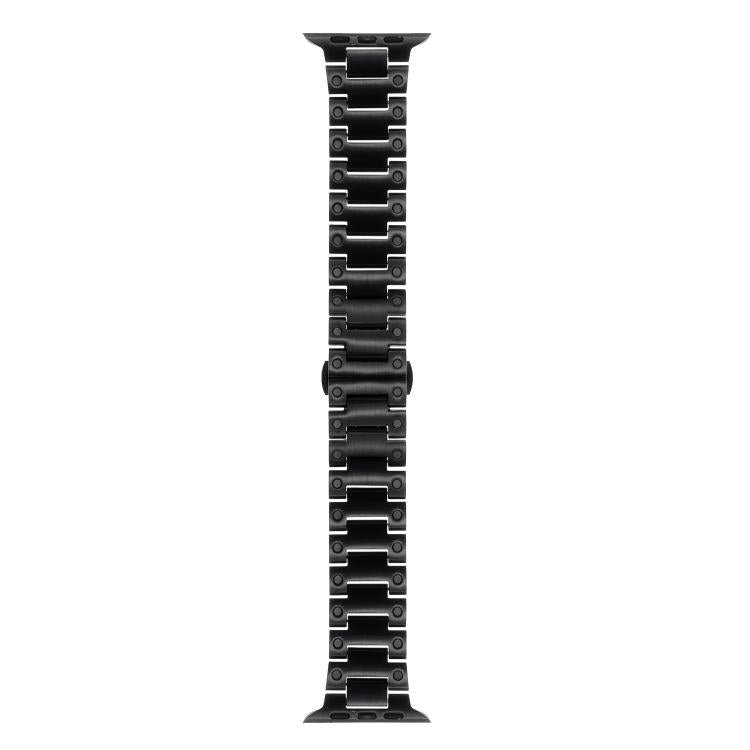 Bracelet de montre en métal avec fermoir papillon de style mécanique, pour Apple Watch 46mm / 49mm / 45mm / 44mm, pour Apple Watch 42mm / 41mm / 40mm / 38mm