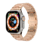 Bracelet de montre en métal avec fermoir papillon de style mécanique, pour Apple Watch 46mm / 49mm / 45mm / 44mm, pour Apple Watch 42mm / 41mm / 40mm / 38mm