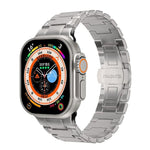 Bracelet de montre en métal avec fermoir papillon de style mécanique, pour Apple Watch 46mm / 49mm / 45mm / 44mm, pour Apple Watch 42mm / 41mm / 40mm / 38mm