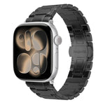 Bracelet de montre en métal avec fermoir papillon de style mécanique, pour Apple Watch 46mm / 49mm / 45mm / 44mm, pour Apple Watch 42mm / 41mm / 40mm / 38mm
