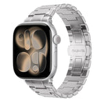 Bracelet de montre en métal avec fermoir papillon de style mécanique, pour Apple Watch 46mm / 49mm / 45mm / 44mm, pour Apple Watch 42mm / 41mm / 40mm / 38mm