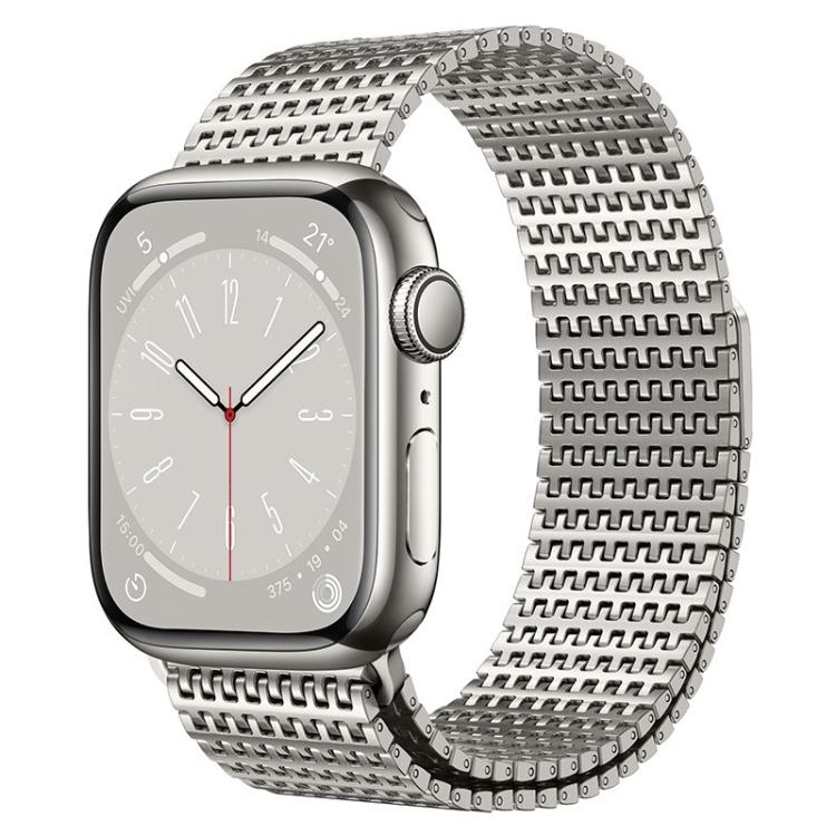 Bracelet de montre magnétique milanais Pin-Chain, pour Apple Watch 46mm / 49mm / 45mm / 44mm, pour Apple Watch 42mm / 41mm / 40mm / 38mm