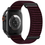 Bracelet de montre en nylon à fermeture auto-agrippante à deux sections, pour Apple Watch 46mm / 49mm / 45mm / 44mm, pour Apple Watch 42mm / 41mm / 40mm / 38mm