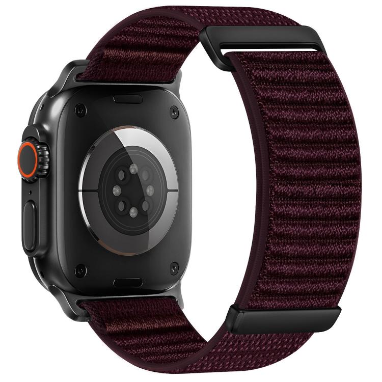 Bracelet de montre en nylon à fermeture auto-agrippante à deux sections, pour Apple Watch 46mm / 49mm / 45mm / 44mm, pour Apple Watch 42mm / 41mm / 40mm / 38mm