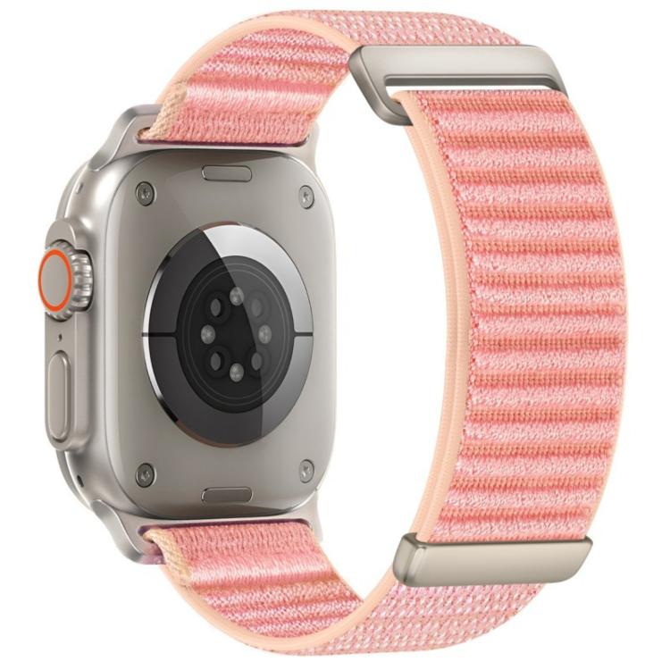 Bracelet de montre en nylon à fermeture auto-agrippante à deux sections, pour Apple Watch 46mm / 49mm / 45mm / 44mm, pour Apple Watch 42mm / 41mm / 40mm / 38mm