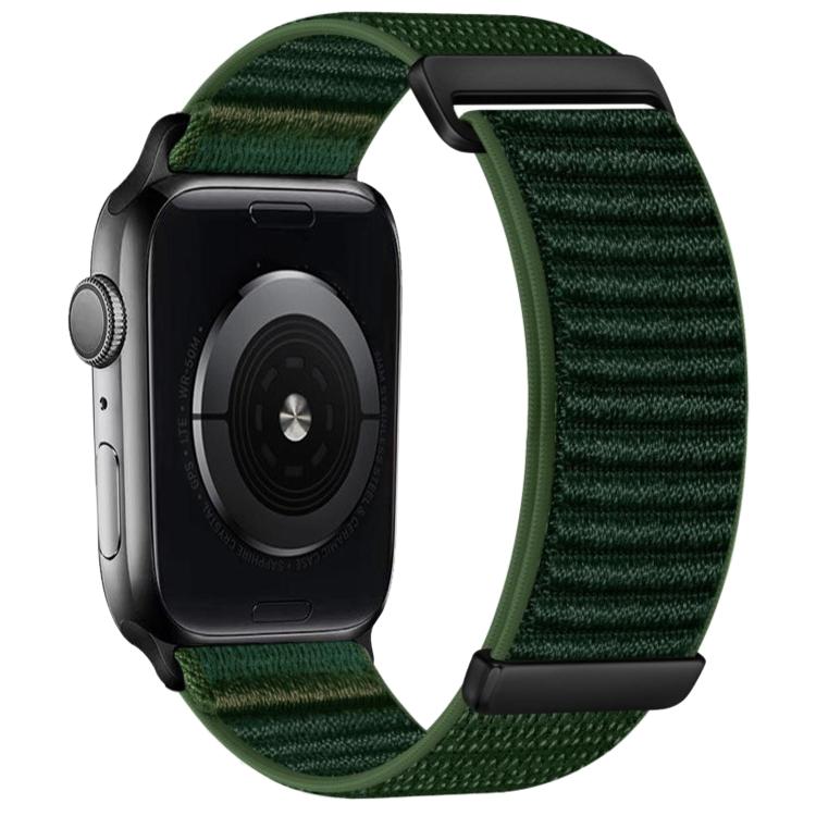 Bracelet de montre en nylon à fermeture auto-agrippante à deux sections, pour Apple Watch 46mm / 49mm / 45mm / 44mm, pour Apple Watch 42mm / 41mm / 40mm / 38mm