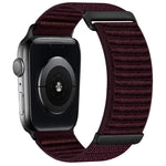 Bracelet de montre en nylon à fermeture auto-agrippante à deux sections, pour Apple Watch 46mm / 49mm / 45mm / 44mm, pour Apple Watch 42mm / 41mm / 40mm / 38mm