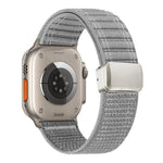 Bracelet de montre en nylon à motif de vagues avec boucle magnétique, pour Apple Watch 46mm / 49mm / 45mm / 44mm, pour Apple Watch 42mm / 41mm / 40mm / 38mm
