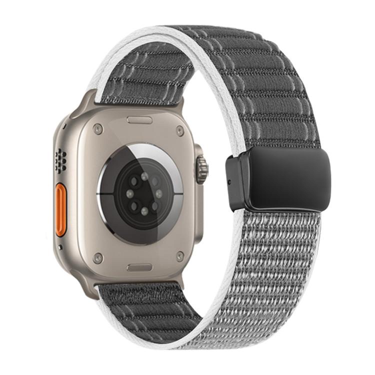 Bracelet de montre en nylon à motif de vagues avec boucle magnétique, pour Apple Watch 46mm / 49mm / 45mm / 44mm, pour Apple Watch 42mm / 41mm / 40mm / 38mm