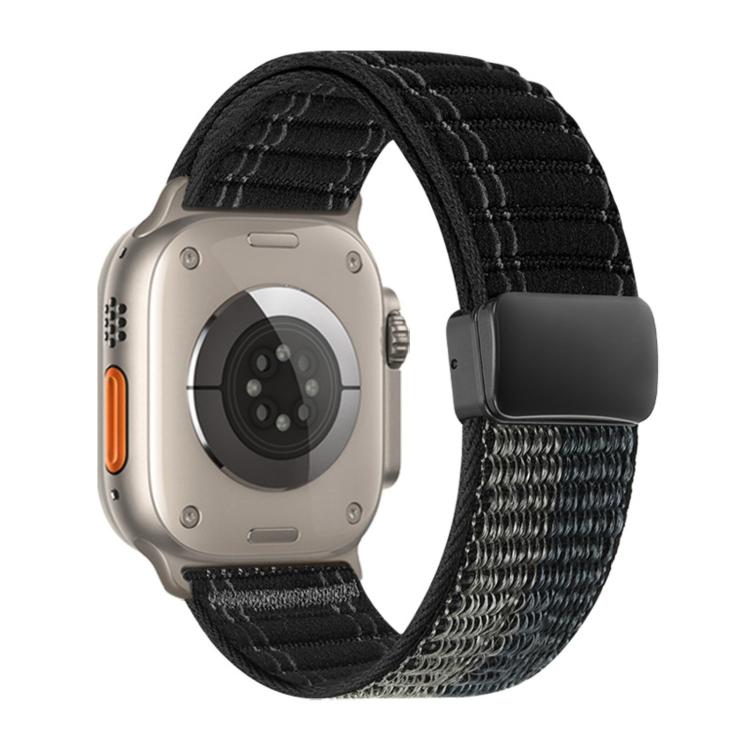 Bracelet de montre en nylon à motif de vagues avec boucle magnétique, pour Apple Watch 46mm / 49mm / 45mm / 44mm, pour Apple Watch 42mm / 41mm / 40mm / 38mm