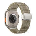 Bracelet de montre en nylon à motif de vagues avec boucle magnétique, pour Apple Watch 46mm / 49mm / 45mm / 44mm, pour Apple Watch 42mm / 41mm / 40mm / 38mm