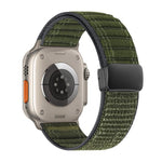 Bracelet de montre en nylon à motif de vagues avec boucle magnétique, pour Apple Watch 46mm / 49mm / 45mm / 44mm, pour Apple Watch 42mm / 41mm / 40mm / 38mm