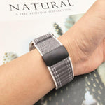 Bracelet de montre en nylon à motif de vagues avec boucle magnétique, pour Apple Watch 46mm / 49mm / 45mm / 44mm, pour Apple Watch 42mm / 41mm / 40mm / 38mm