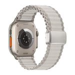 Bracelet de montre en nylon tressé à boucle magnétique tout-terrain, pour Apple Watch 46mm / 49mm / 45mm / 44mm, pour Apple Watch 42mm / 41mm / 40mm / 38mm