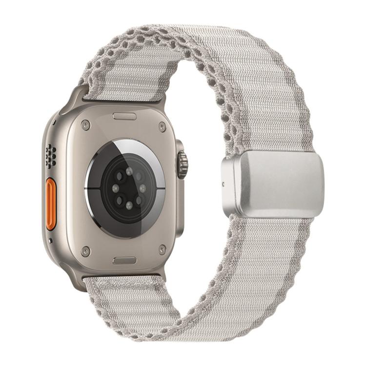 Bracelet de montre en nylon tressé à boucle magnétique tout-terrain, pour Apple Watch 46mm / 49mm / 45mm / 44mm, pour Apple Watch 42mm / 41mm / 40mm / 38mm