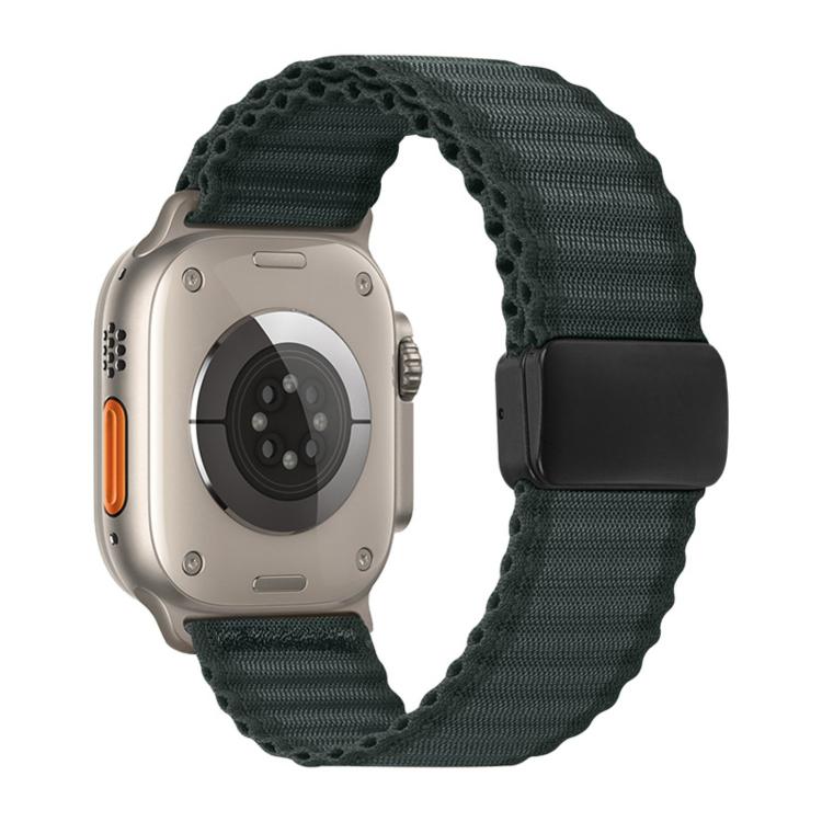 Bracelet de montre en nylon tressé à boucle magnétique tout-terrain, pour Apple Watch 46mm / 49mm / 45mm / 44mm, pour Apple Watch 42mm / 41mm / 40mm / 38mm