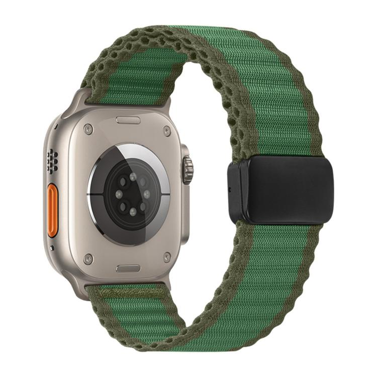Bracelet de montre en nylon tressé à boucle magnétique tout-terrain, pour Apple Watch 46mm / 49mm / 45mm / 44mm, pour Apple Watch 42mm / 41mm / 40mm / 38mm