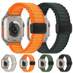 Bracelet de montre en nylon tressé à boucle magnétique tout-terrain, pour Apple Watch 46mm / 49mm / 45mm / 44mm, pour Apple Watch 42mm / 41mm / 40mm / 38mm