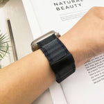 Bracelet de montre en nylon tressé à boucle magnétique tout-terrain, pour Apple Watch 46mm / 49mm / 45mm / 44mm, pour Apple Watch 42mm / 41mm / 40mm / 38mm