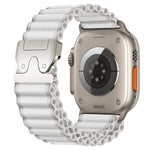 Bracelet de montre en nylon à larges côtes avec boucle de parachute, pour Apple Watch 46mm / 49mm / 45mm / 44mm, pour Apple Watch 42mm / 41mm / 40mm / 38mm