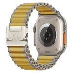 Bracelet de montre en nylon à larges côtes avec boucle de parachute, pour Apple Watch 46mm / 49mm / 45mm / 44mm, pour Apple Watch 42mm / 41mm / 40mm / 38mm
