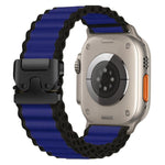 Bracelet de montre en nylon à larges côtes avec boucle de parachute, pour Apple Watch 46mm / 49mm / 45mm / 44mm, pour Apple Watch 42mm / 41mm / 40mm / 38mm