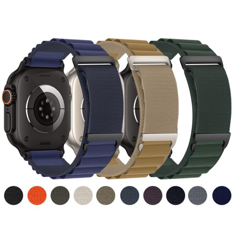 Bracelet de Montre en Nylon C Boucle Deux Sections Haute Montagne, Pour Apple Watch 46mm / 49mm / 45mm / 44mm, Pour Apple Watch 42mm / 41mm / 40mm / 38mm