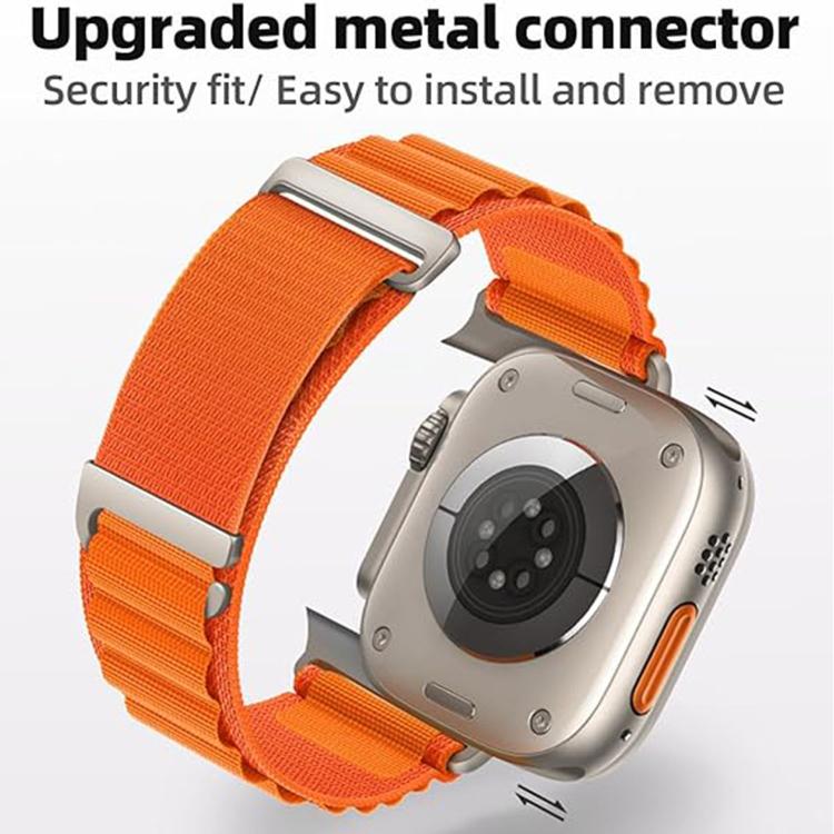 Bracelet de Montre en Nylon C Boucle Deux Sections Haute Montagne, Pour Apple Watch 46mm / 49mm / 45mm / 44mm, Pour Apple Watch 42mm / 41mm / 40mm / 38mm