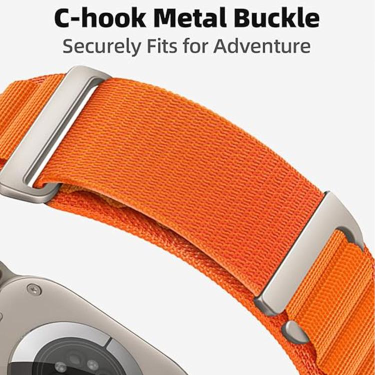 Bracelet de Montre en Nylon C Boucle Deux Sections Haute Montagne, Pour Apple Watch 46mm / 49mm / 45mm / 44mm, Pour Apple Watch 42mm / 41mm / 40mm / 38mm