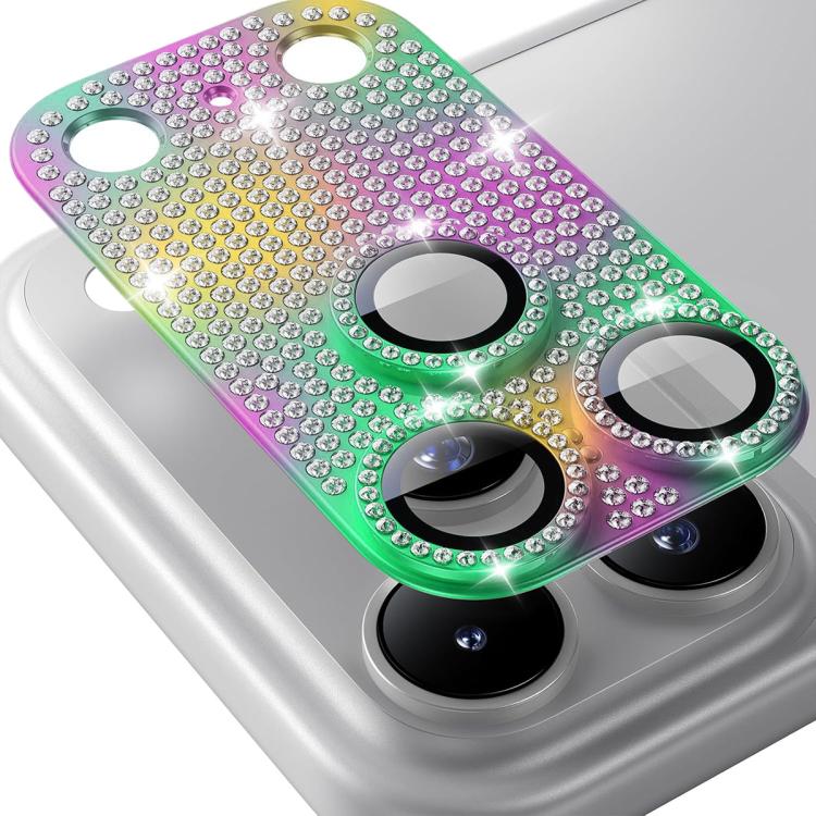 ENKAY Hat-Prince Blink Diamond Film en verre trempé en alliage d'aluminium pour objectif d'appareil photo, pour iPhone 17 Pro Max, pour iPhone 17 Pro, pour iPhone 17