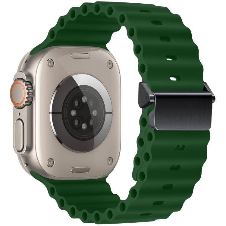 Bracelet de montre en silicone Ocean à boucle magnétique reconditionné, pour Apple Watch 46mm / 49mm / 45mm / 44mm, pour Apple Watch 42mm / 41mm / 40mm / 38mm