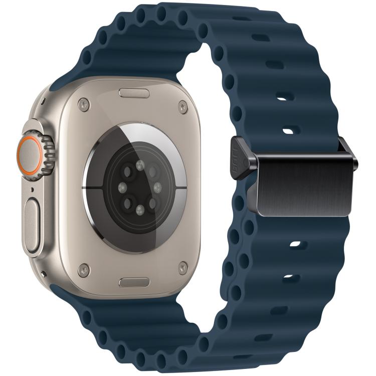 Bracelet de montre en silicone Ocean à boucle magnétique reconditionné, pour Apple Watch 46mm / 49mm / 45mm / 44mm, pour Apple Watch 42mm / 41mm / 40mm / 38mm