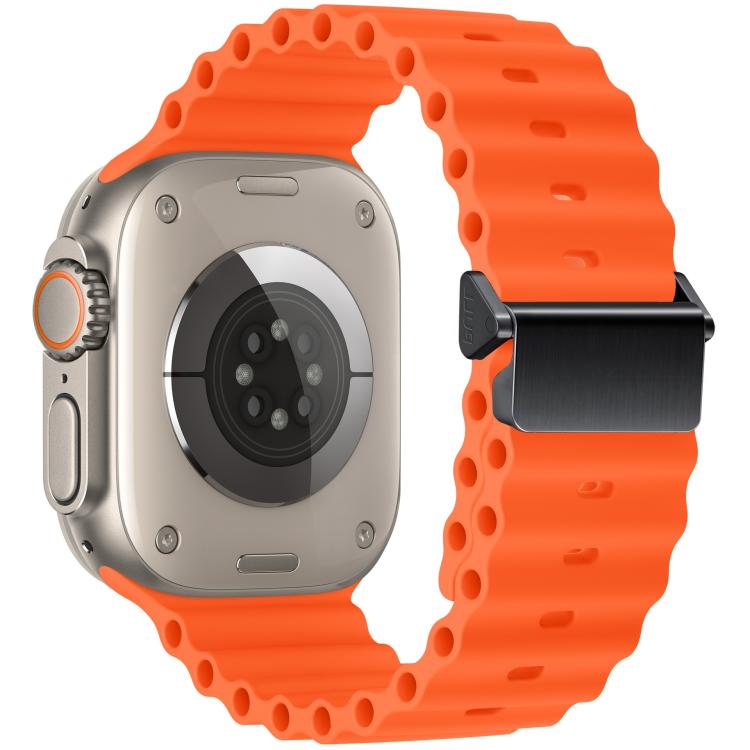 Bracelet de montre en silicone Ocean à boucle magnétique reconditionné, pour Apple Watch 46mm / 49mm / 45mm / 44mm, pour Apple Watch 42mm / 41mm / 40mm / 38mm