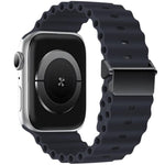 Bracelet de montre en silicone Ocean à boucle magnétique reconditionné, pour Apple Watch 46mm / 49mm / 45mm / 44mm, pour Apple Watch 42mm / 41mm / 40mm / 38mm