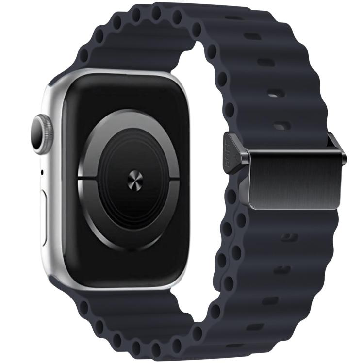 Bracelet de montre en silicone Ocean à boucle magnétique reconditionné, pour Apple Watch 46mm / 49mm / 45mm / 44mm, pour Apple Watch 42mm / 41mm / 40mm / 38mm