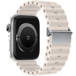 Bracelet de montre en silicone Ocean à boucle magnétique reconditionné, pour Apple Watch 46mm / 49mm / 45mm / 44mm, pour Apple Watch 42mm / 41mm / 40mm / 38mm