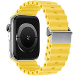 Bracelet de montre en silicone Ocean à boucle magnétique reconditionné, pour Apple Watch 46mm / 49mm / 45mm / 44mm, pour Apple Watch 42mm / 41mm / 40mm / 38mm