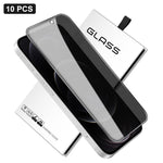 10pcs 360-Degree Privacy Silk-Screen Print Large Curved Edge High-Aluminium Tempered Glass Film, For iPhone 17e / 16e, For iPhone 17 Pro Max, For iPhone 17 Pro, For iPhone 17, For iPhone Air, For iPhone 16 Pro Max, For iPhone 16 Pro, For iPhone 16 Plus...