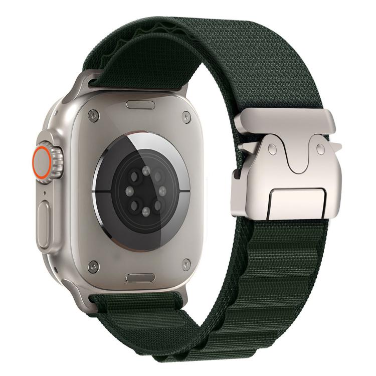 Bracelet de montre en nylon avec boucle parachute pour Apple Watch 46 mm / 49 mm / 45 mm / 44 mm, pour Apple Watch 42 mm / 41 mm / 40 mm / 38 mm
