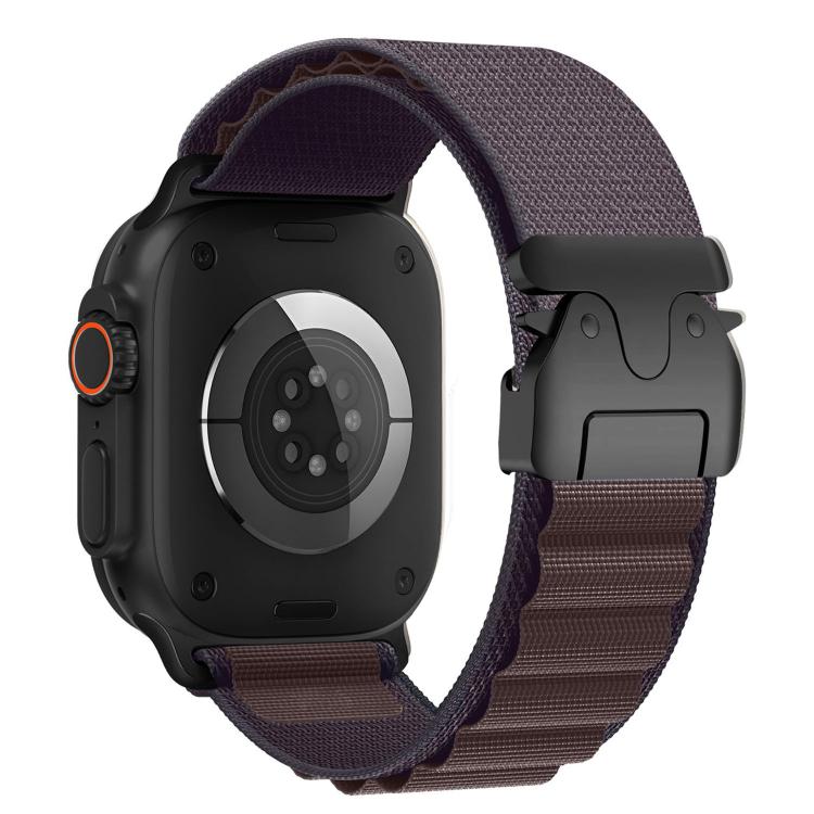 Bracelet de montre en nylon avec boucle parachute pour Apple Watch 46 mm / 49 mm / 45 mm / 44 mm, pour Apple Watch 42 mm / 41 mm / 40 mm / 38 mm