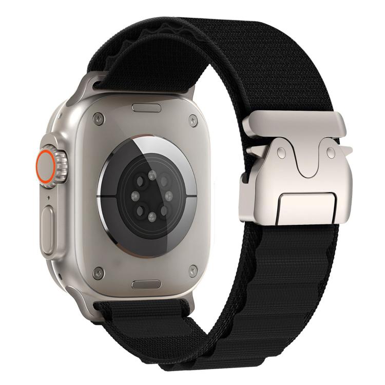 Bracelet de montre en nylon avec boucle parachute pour Apple Watch 46 mm / 49 mm / 45 mm / 44 mm, pour Apple Watch 42 mm / 41 mm / 40 mm / 38 mm