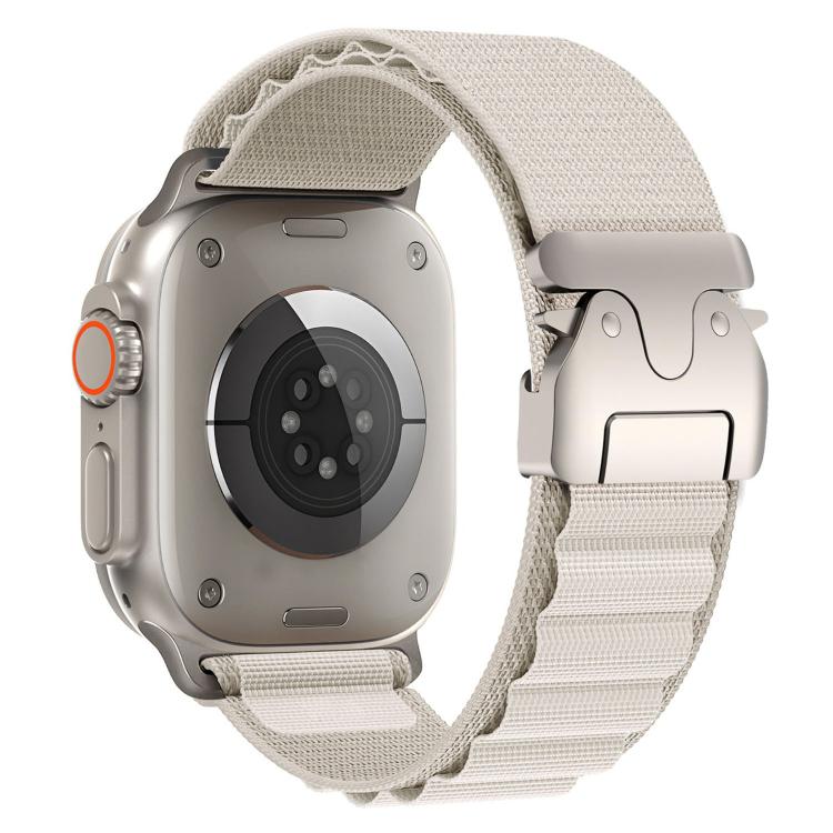 Bracelet de montre en nylon avec boucle parachute pour Apple Watch 46 mm / 49 mm / 45 mm / 44 mm, pour Apple Watch 42 mm / 41 mm / 40 mm / 38 mm