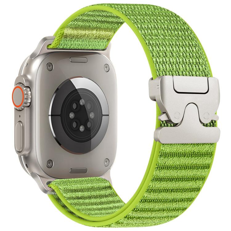 Bracelet de montre en nylon tressé avec motif de montagne et boucle de parachute, pour Apple Watch 46mm / 49mm / 45mm / 44mm, pour Apple Watch 42mm / 41mm / 40mm / 38mm